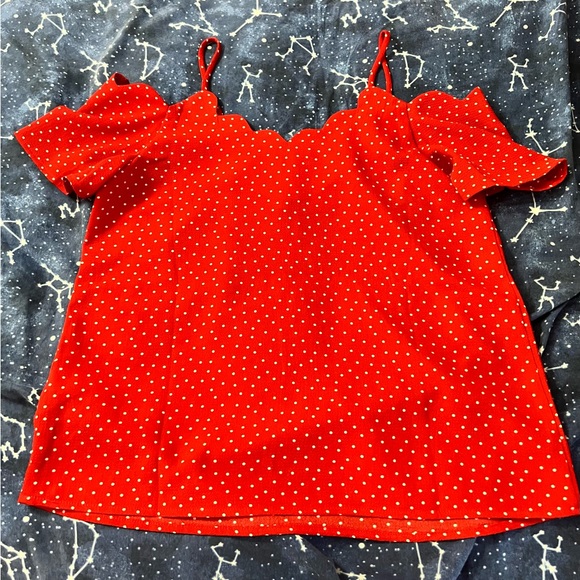 NWOT Monteu Polka Dot Blouse - Picture 3 of 3